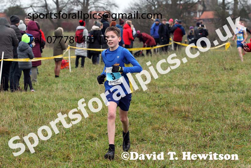 Boys under-13s, 2021 North Eastern Cross Country Championships, Sedgefield. Photo: David T. Hewitson/Sports for All Pics